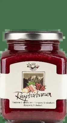 Alpe Pragas Raspbarbarum Rhabarber und Himbeere Fruchtaufstrich 335g