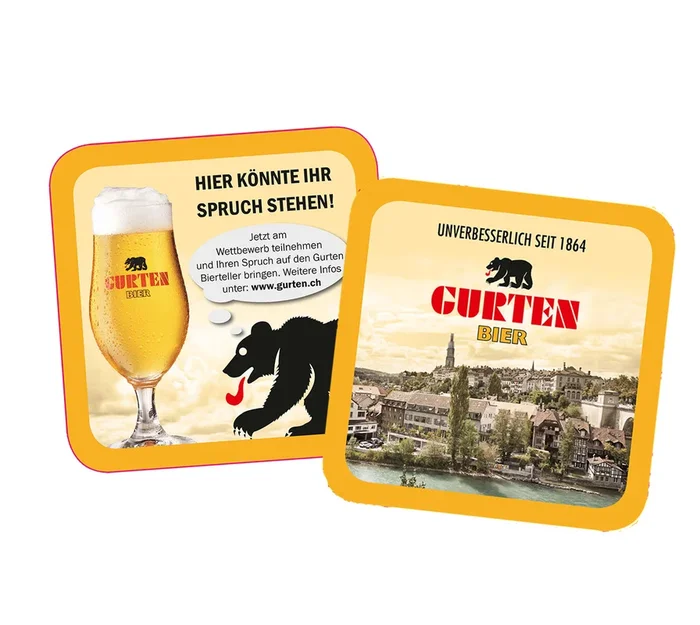 Commandez des assiettes à bière Gurten (100 pièces) – Beverage Shop
