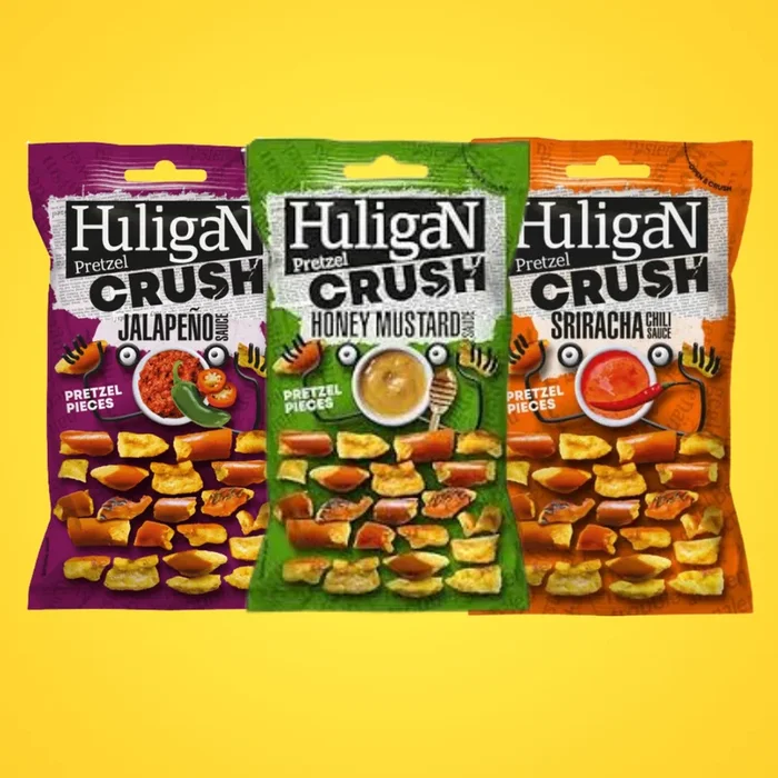Hulligans Pretzel Pieces Bundle – 3 Flavours | Honey Mustard, Jalapeño & Sriracha