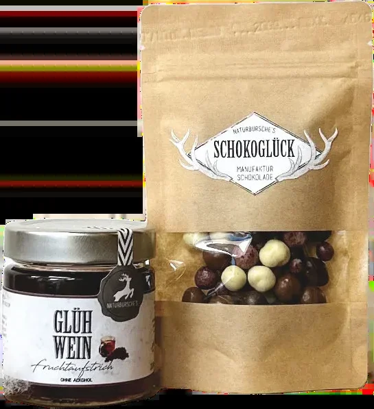 Naturbursche Small Secret Santa Box (1x mulled wine spread + 1x chocolate berries)