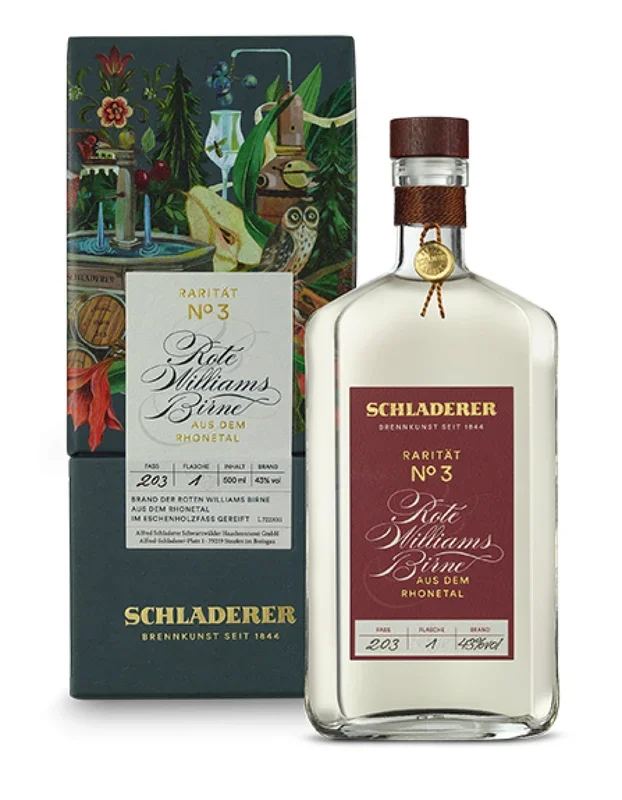 Schladerer Rarit�t No 3 Rote Williams Birne 0,5 Liter 43 % Vol.