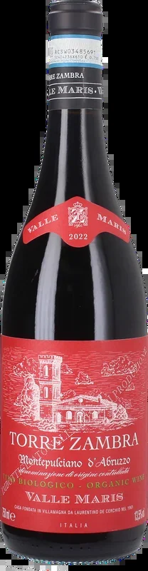 Torre Zambra Montepulciano d’Abruzzo D.O.C Valle Maris 2022 Bio, 0,75 l